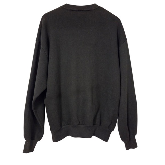 Vintage Christmas Santa Candle Crewneck Sweatshirt Black XL Holiday - Picture 4 of 4